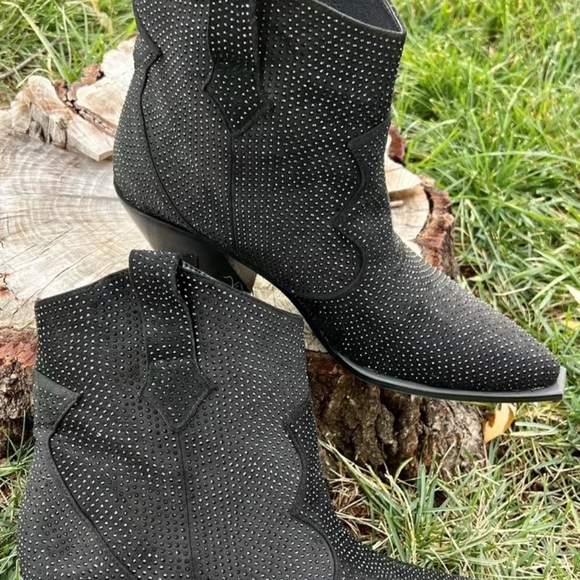 S.L. Fashions Other - Studded Black Ankle Boots